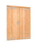 Douglas dubbele klampdeur B1850xH2050mm buitenmaat, linksdraaiend (rvs / verzinkt beslagset)