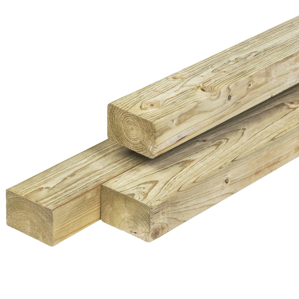 NE vuren regel 4,5 x 7,0 x 240 cm, vers, groen geïmpregneerd, geschaafd, 4 ronde hoeken