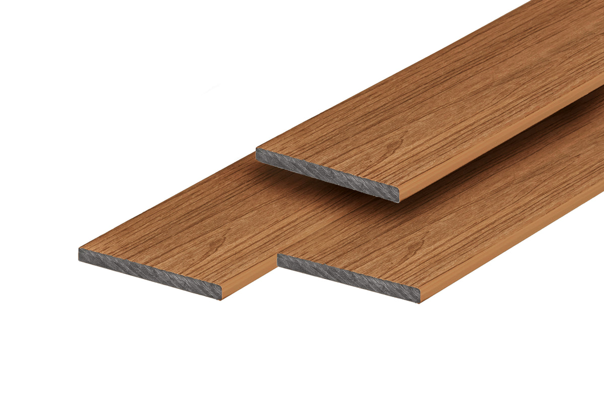 PuraShield composiet kantplank 1,2 x 15,0 x 300 cm, teak, fijne houtnerf