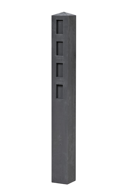 Berton© Betonpaal Linge, antraciet, diamantkop 13x13x120cm hoekmodel