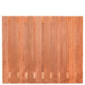 Tuinscherm Dronten, keruing hardhout, RVS-geschroefd, 21-planks (19+2) 180 x 150 cm