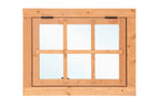 Douglas uitzetraam 6-ruits B900xH700mm buitenmaat (rvs beslagset)