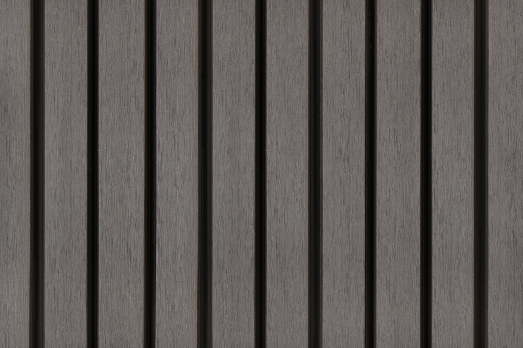 PuraTech 55 composiet dubbel profiel 3,3 x 17,0 x 290 cm, dark grey, fijne houtnerf