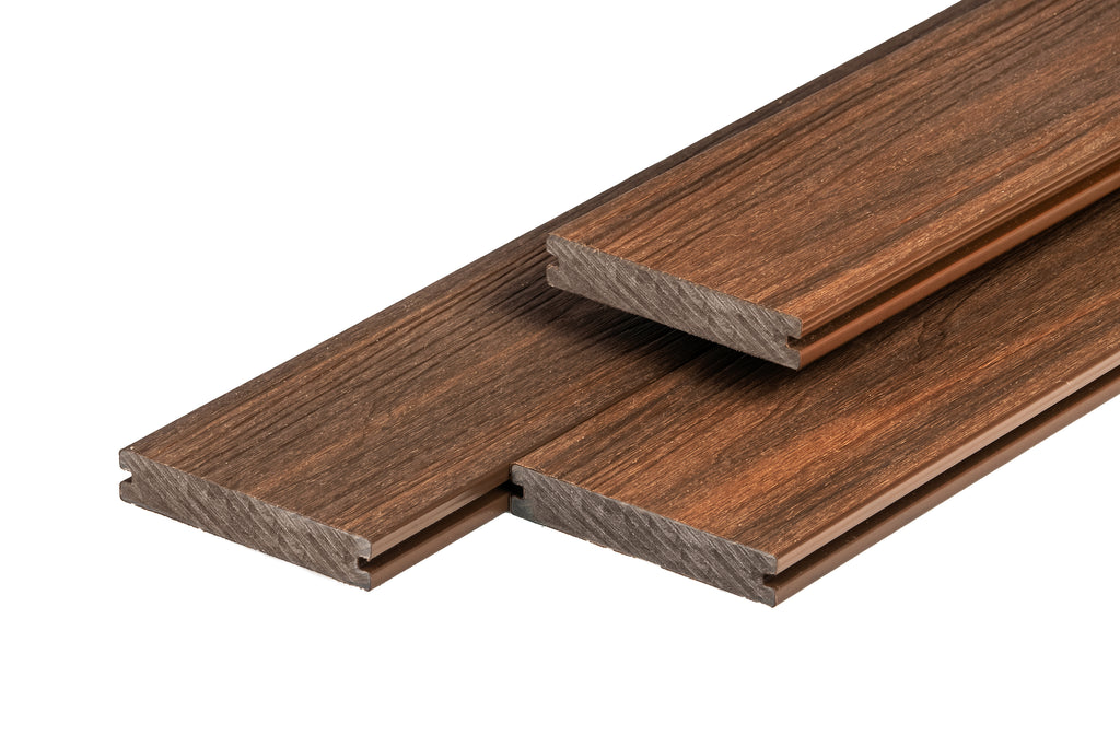 PuraShield composiet vlonderplank 2,3 x 13,8 x 300 cm, ipé, massief, fijne houtnerf, clip systeem