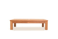 Teak modulaire lounge set Tambora – Bijzettafel/Hocker incl. kussen en glasplaat – 80 x 80 x H30/40cm