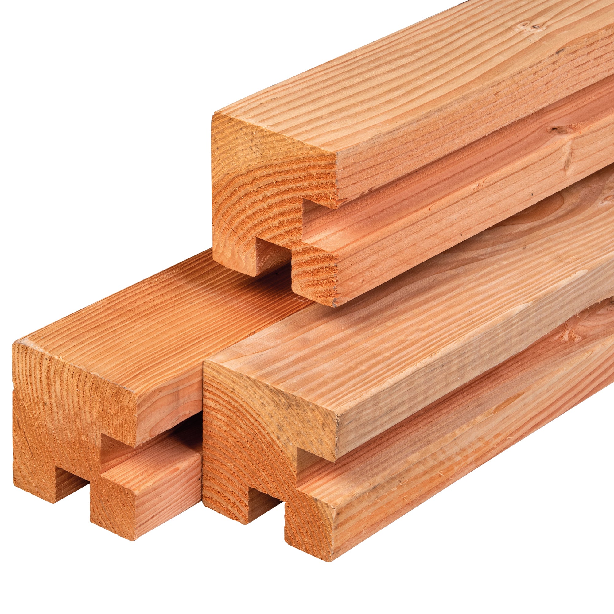 Douglas hoekpaal 11,5 x 11,5 x 300 cm, gedroogd, geschaafd, 4 ronde hoeken