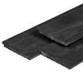 Douglas zweeds rabat excellent 1,2/2,7 x 19,5 x 500 cm, vers, zwart gespoten, geschaafd, scherpkantig, 1 zijde 2 groeven