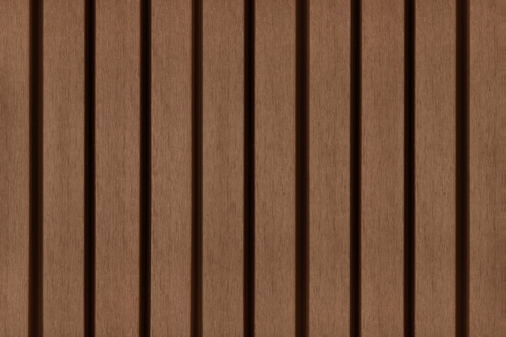 PuraTech 55 composiet dubbel profiel 3,3 x 17,0 x 290 cm, teak, fijne houtnerf