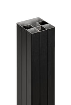 PuraFence aluminium paal incl. paalkap en paalhouder 7,5 x 7,5 x 192 cm, zwart