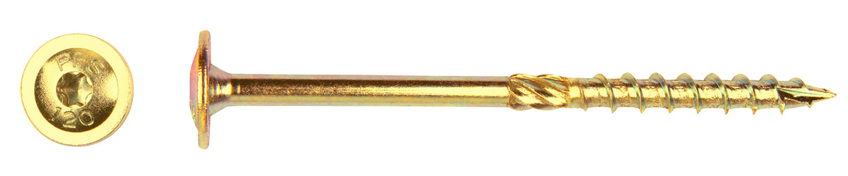 FixGard flenskopschroef - geelverzinkt 8,0 x 120 mm Tx40 (Doos 50 stuks)