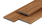 PuraShield composiet vlonderplank 2,3 x 21,0 x 500 cm, teak, semi-massief, fijne houtnerf, clip systeem