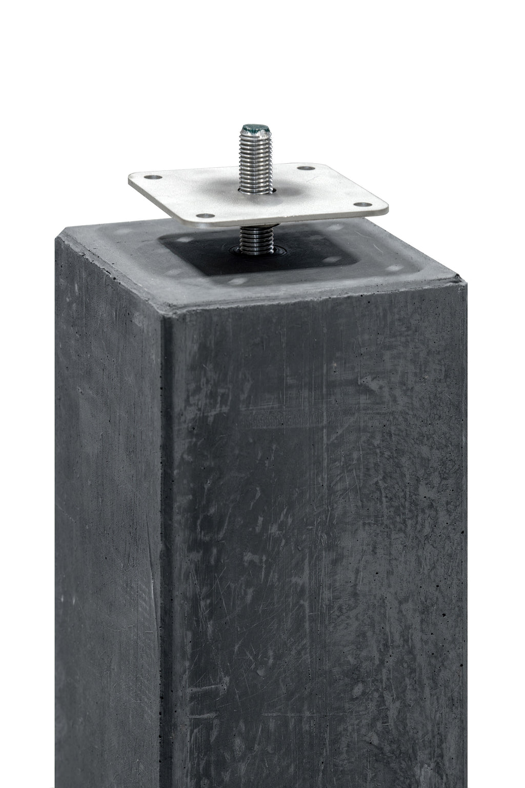Berton© betonpoer 15,0 x 15,0 x 60,0 cm, antraciet, M16-bus, kleine velling