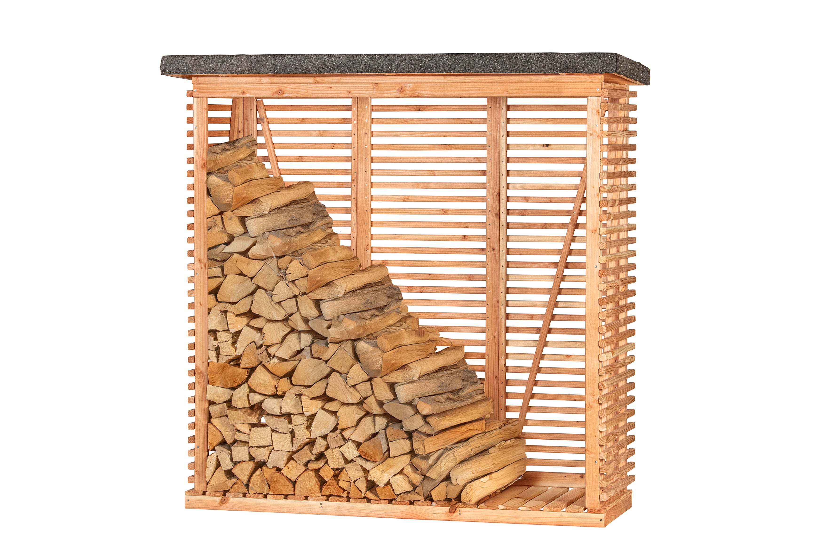 Openhaardhout berging, douglas B200 x D80 x H190 cm