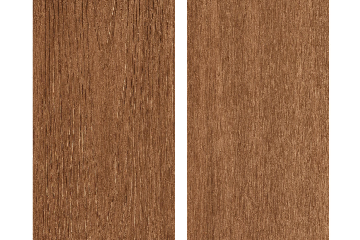 PuraShield composiet vlonderplank 2,3 x 13,8 x 400 cm, teak, massief, fijne houtnerf, clip systeem