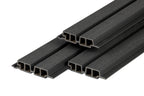 PuraTech 55 composiet dubbel profiel 3,3 x 17,0 x 290 cm, ebony black, fijne houtnerf