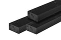 ME vuren ligger 6,5 x 12,0 x 200 cm, zwart gespoten, geschaafd