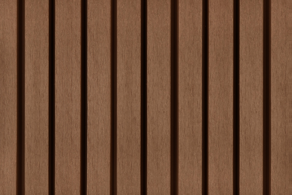 PuraTech 55 composiet dubbel profiel 3,3 x 17,0 x 390 cm, teak, fijne houtnerf