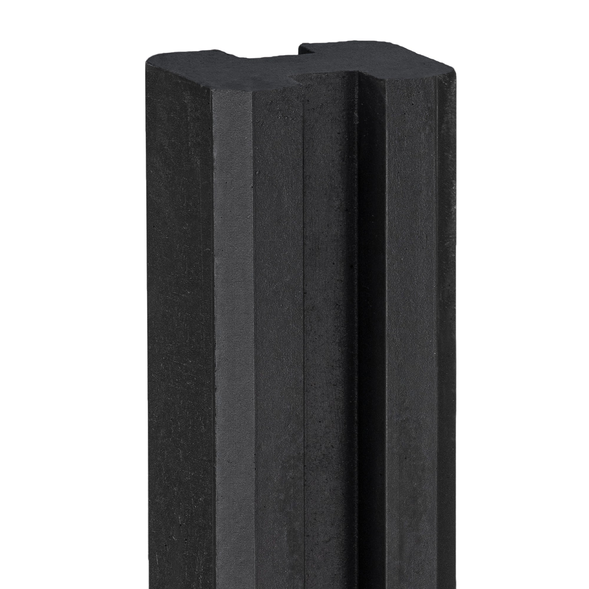Berton©-sleufpaal Reest antraciet gecoat 115 x 115 x 316 cm eindmodel