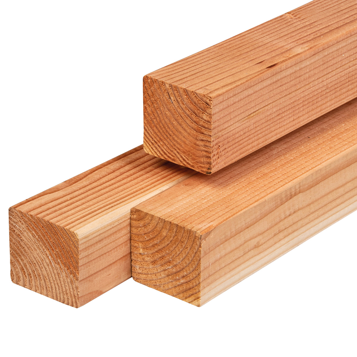 Douglas paal 8,5 x 8,5 x 300 cm, gedroogd, geschaafd, 4 ronde hoeken
