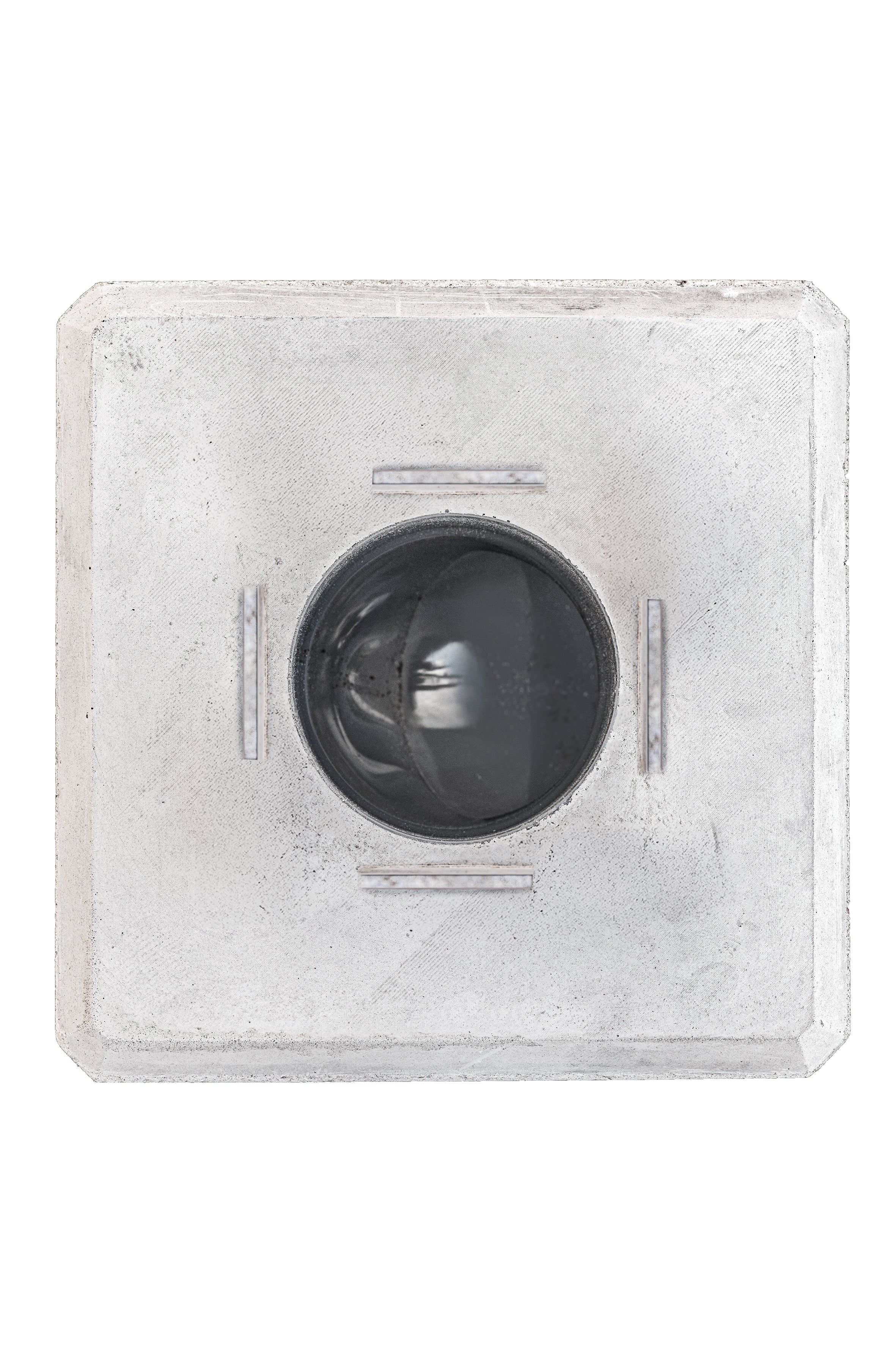 Berton Betonpoer 20,0x20,0x37,0cm, wit, met HWA