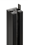 PuraFence aluminium paal incl. paalkap en paalhouder 7,5 x 7,5 x 192 cm, zwart