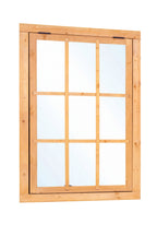 Douglas uitzetraam 9-ruits B1000xH1554mm (buitenwerkse maat) incl. 2 soorten roedes, RVS raambeslag, tochtrubber
