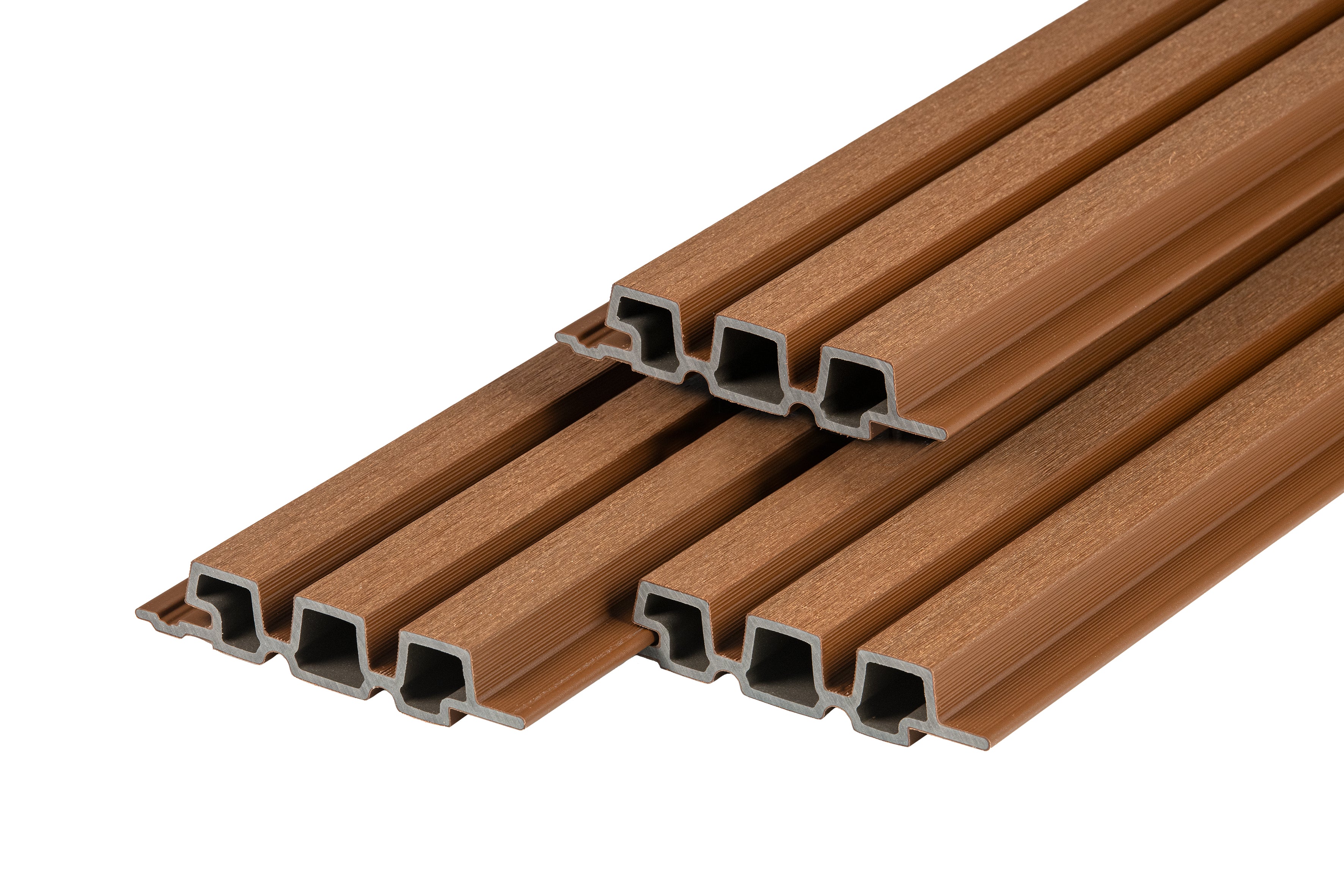 PuraTech 30 composiet triple profiel 3,3 x 17,0 x 390 cm, teak, fijne houtnerf