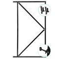 IJzeren deurframe 155x120cm zwart