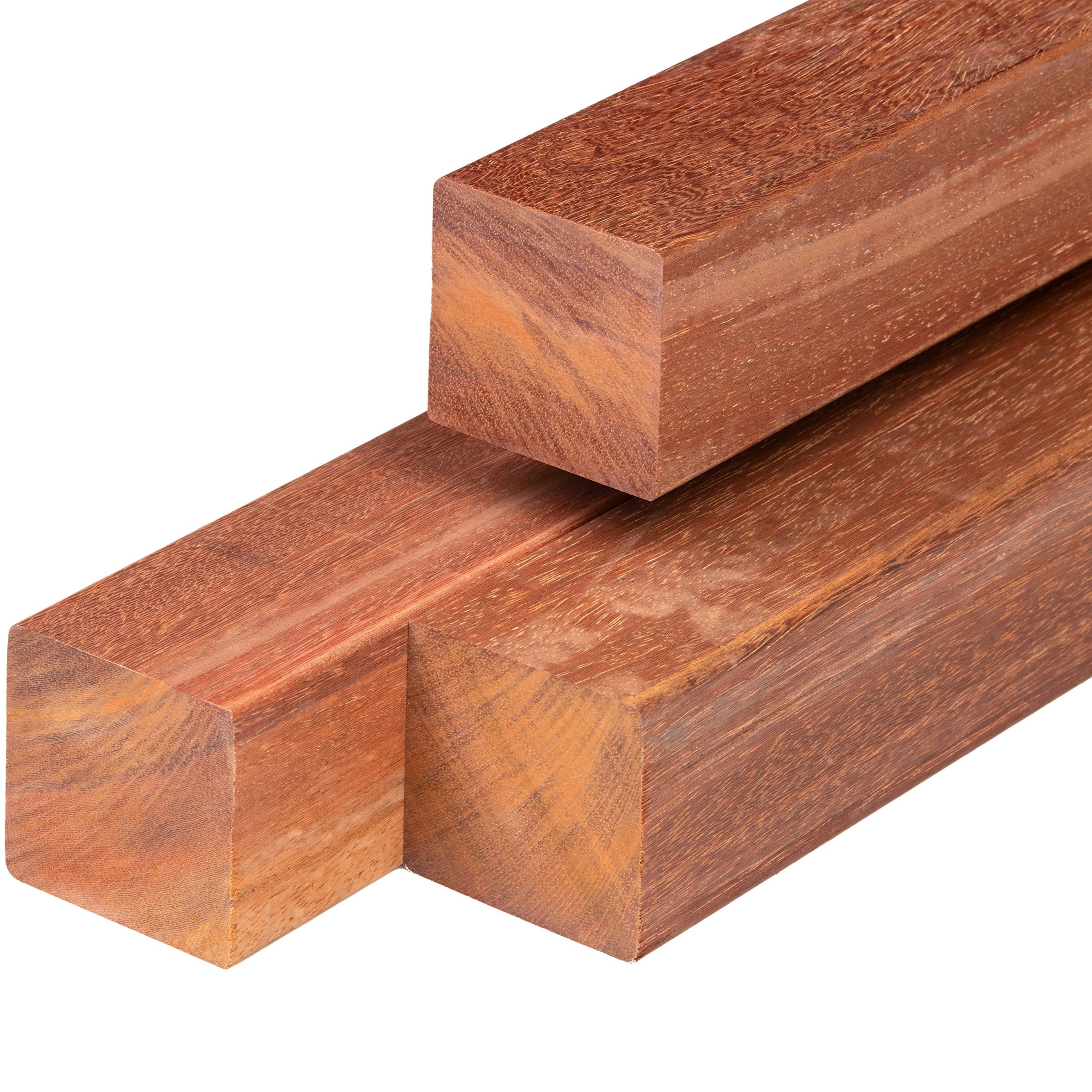 Angelim vermelho hardhout paal 8,5 x 8,5 x 400 cm, geschaafd, 4 ronde hoeken, ongepunt