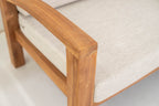 Teak modulaire lounge set Tambora – Bank incl. kussens - 195 x 80 x H85cm