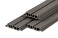 PuraTech 55 composiet dubbel profiel 3,3 x 17,0 x 390 cm, dark grey, fijne houtnerf