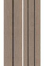 PuraDock composiet vlonderplank 2,2 x 14,6 x 390 cm, light grey, massief, 1 zijde 1 groef, 1 zijde 2 groeven, fijne houtnerf, clip systeem