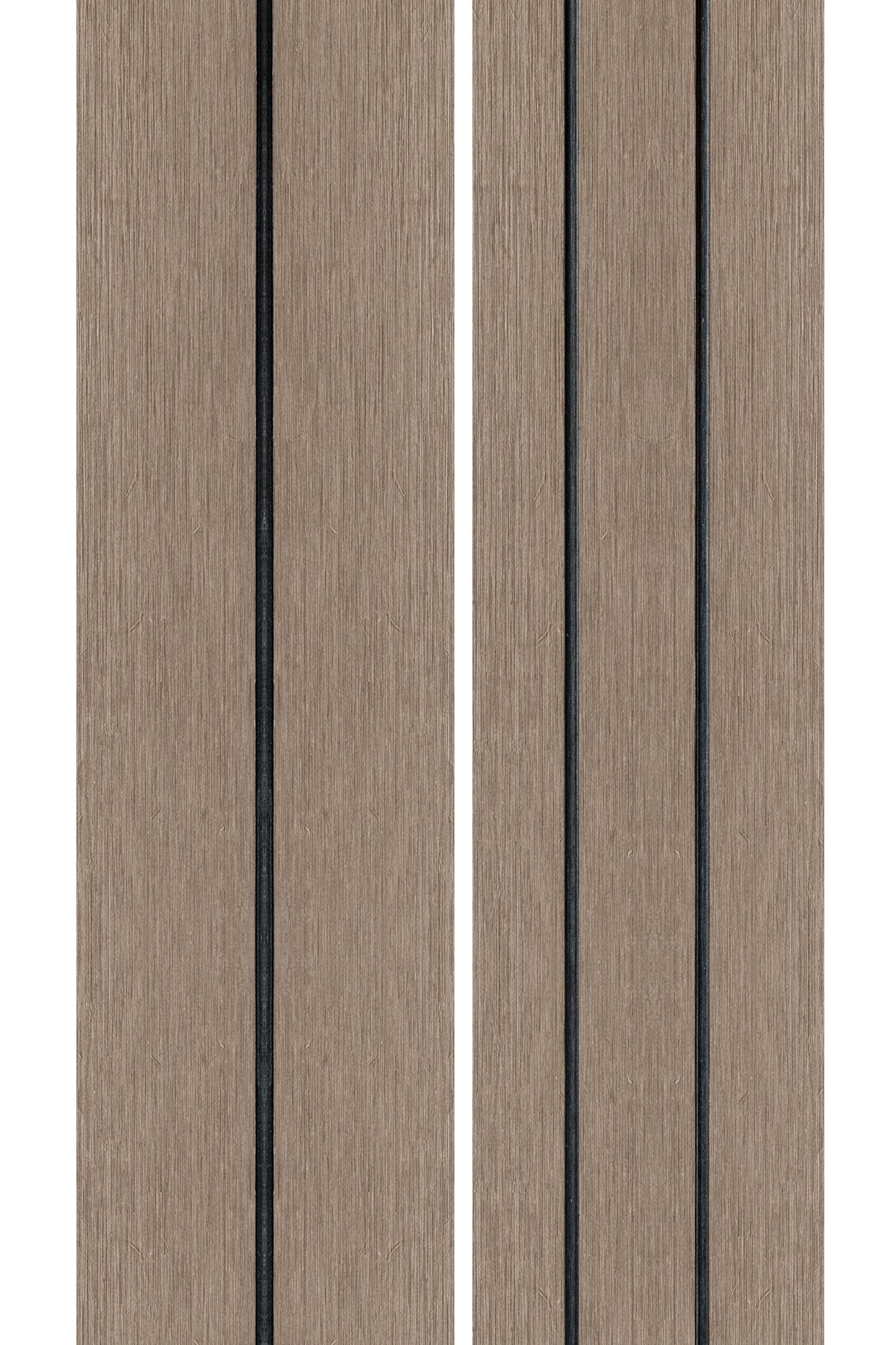 PuraDock composiet vlonderplank 2,2 x 14,6 x 390 cm, light grey, massief, 1 zijde 1 groef, 1 zijde 2 groeven, fijne houtnerf, clip systeem