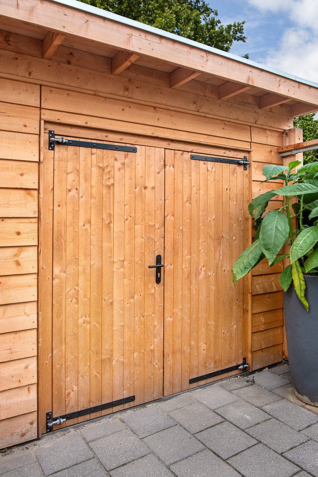 Red Class Wood dubbele dichte deur Dubbele deur B1850 x H2050 mm buitenmaat