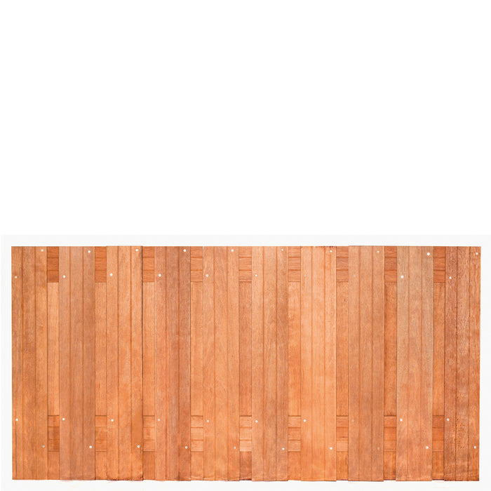 Tuinscherm hardhout kunstmatig gedroogd 21-planks (19 + 2) Dronten 180 x 90 cm