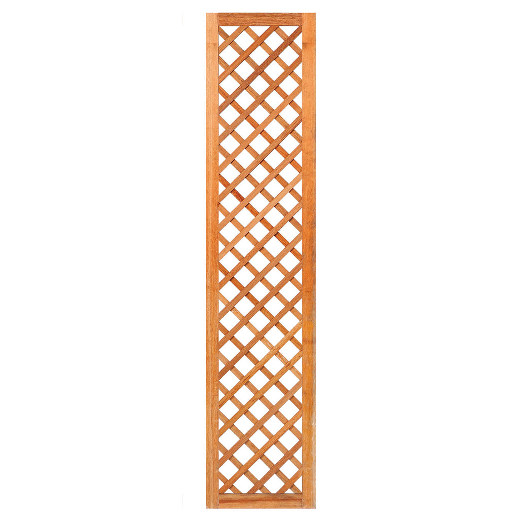 Trellis met lijst, diagonale lamellen hardhout kunstmatig gedroogd H180 x B40 cm