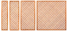 Trellis met lijst, diagonale lamellen hardhout kunstmatig gedroogd H180 x B60 cm