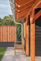 Red Class Wood ME vuren paal 14,0 x 14,0 x 300 cm, gedroogd, geïmpregneerd, geschaafd, 4 ronde hoeken, gelamineerd