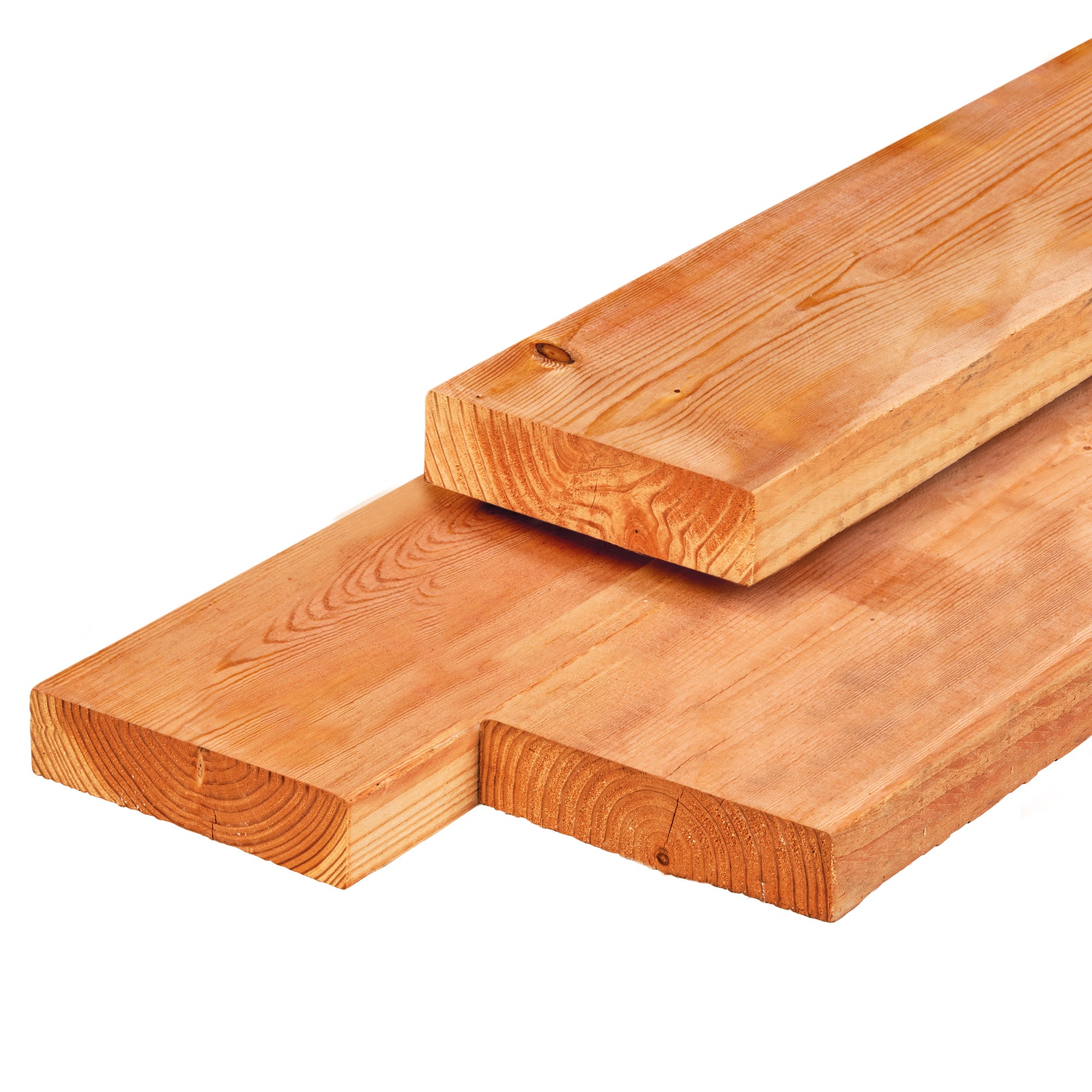 Red Class Wood ME vuren ligger 4,5 x 12,0 x 400 cm, gedroogd, geïmpregneerd, geschaafd, 4 ronde hoeken
