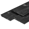 NE vuren zweeds rabat 1,1/2,2 x 19,5 x 540 cm, gedroogd, zwart gespoten, 3 zijden geschaafd, 1 zijde fijnbezaagd, scherpkantig, 1 zijde 2 groeven