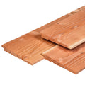 Douglas zweeds rabat 1,1/2,2 x 19,5 x 400 cm, vers, 3 zijden geschaafd, 1 zijde fijnbezaagd, scherpkantig, 1 zijde 2 groeven