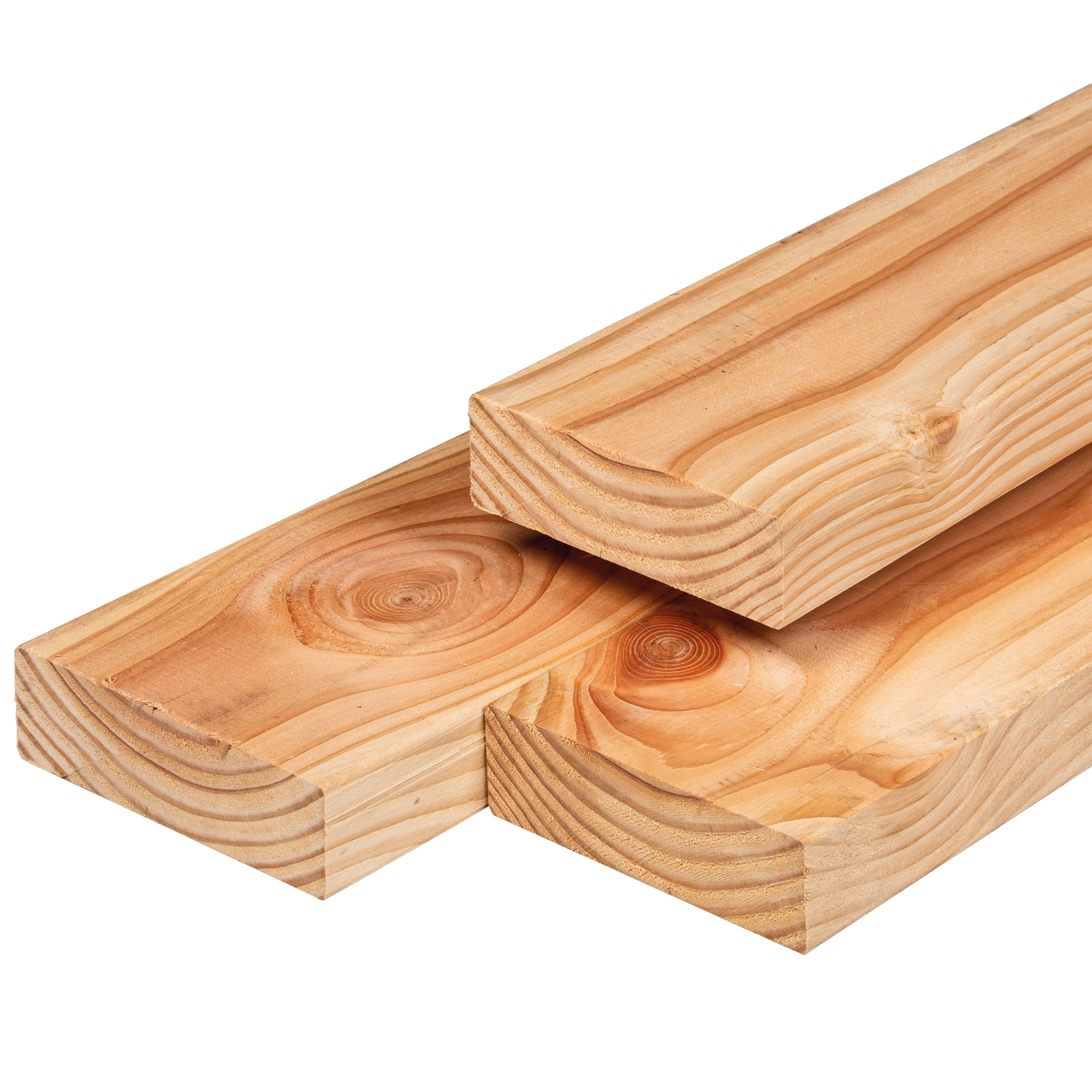 Douglas ligger 4,5 x 14,5 x 400 cm, gedroogd, geschaafd, 4 ronde hoeken