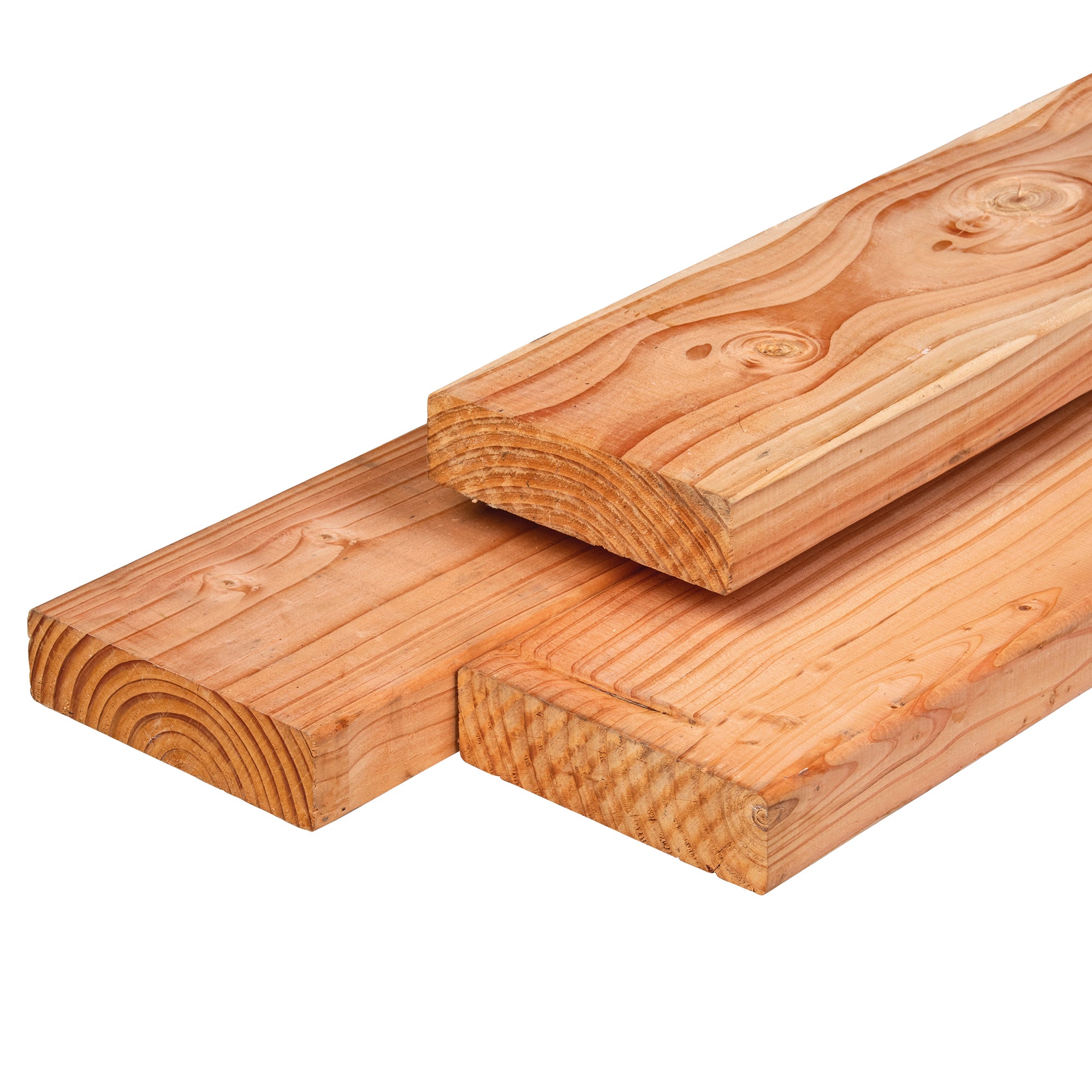 Douglas ligger 4,5 x 16,0 x 400 cm, gedroogd, geschaafd, 4 ronde hoeken