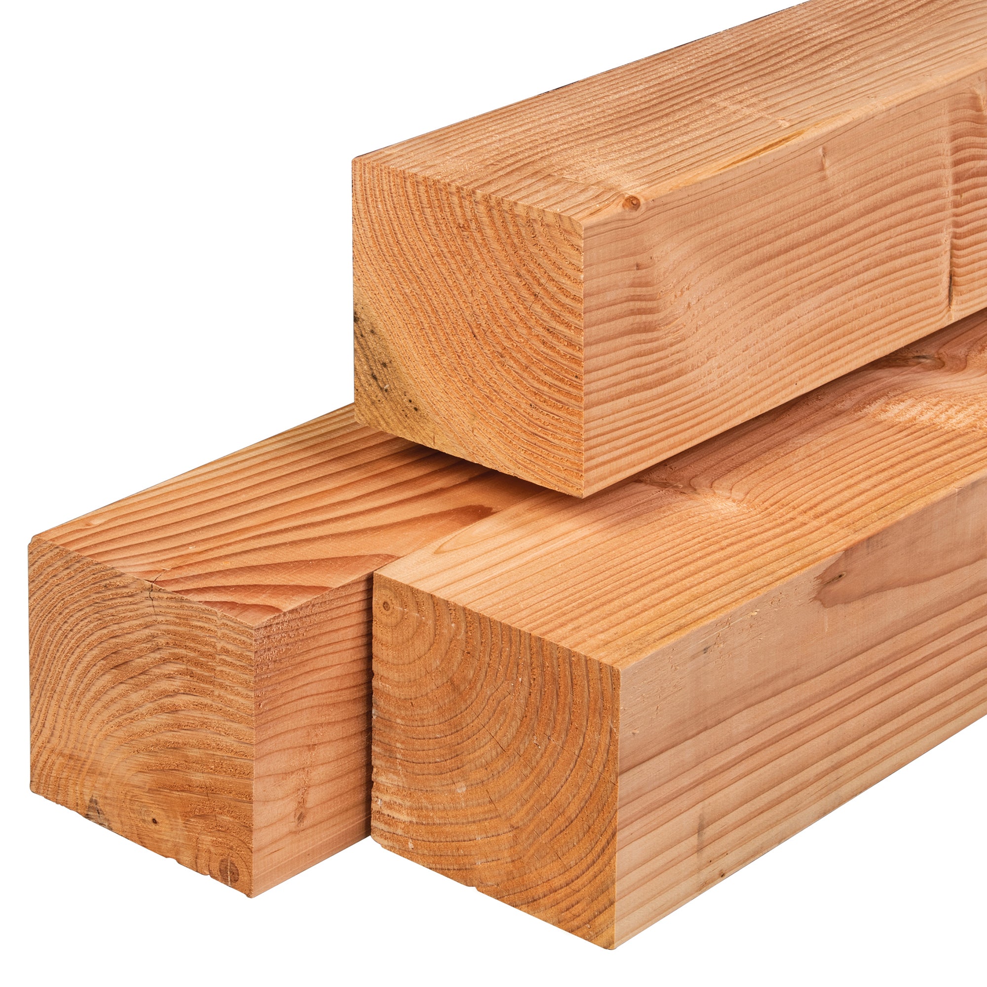 Douglas paal 14,0 x 14,0 x 250 cm, gedroogd, geschaafd, 4 ronde hoeken