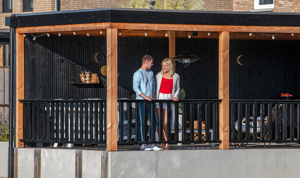 Douglas paal 14,0 x 14,0 x 250 cm, gedroogd, geschaafd, 4 ronde hoeken