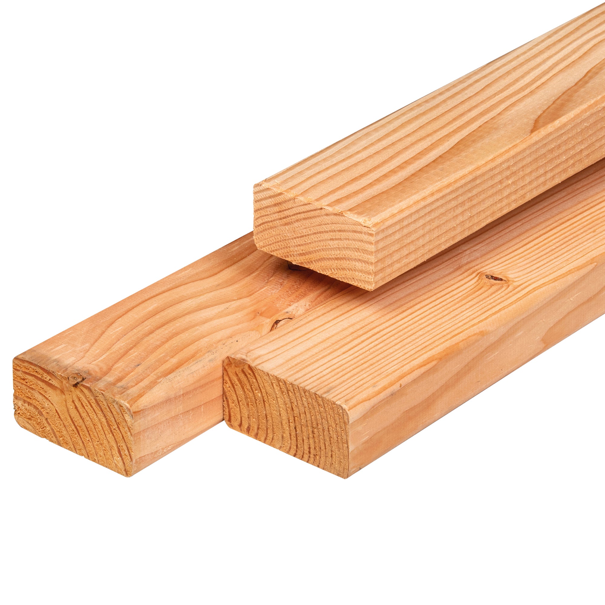 Douglas regel 4,5 x 9,0 x 400 cm, gedroogd, geschaafd, 4 ronde hoeken