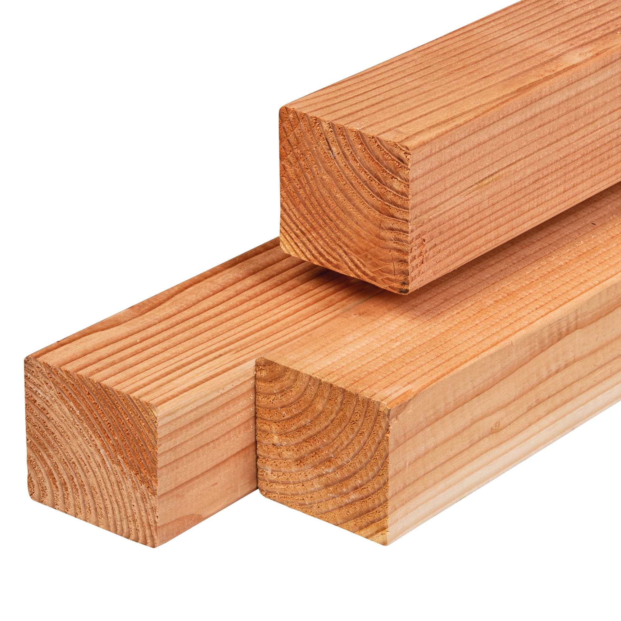 Douglas paal 11,0 x 11,0 x 400 cm, gedroogd, geschaafd, 4 ronde hoeken
