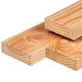 Douglas ligger 6,5 x 19,0 x 400 cm, gedroogd, geschaafd, 4 ronde hoeken