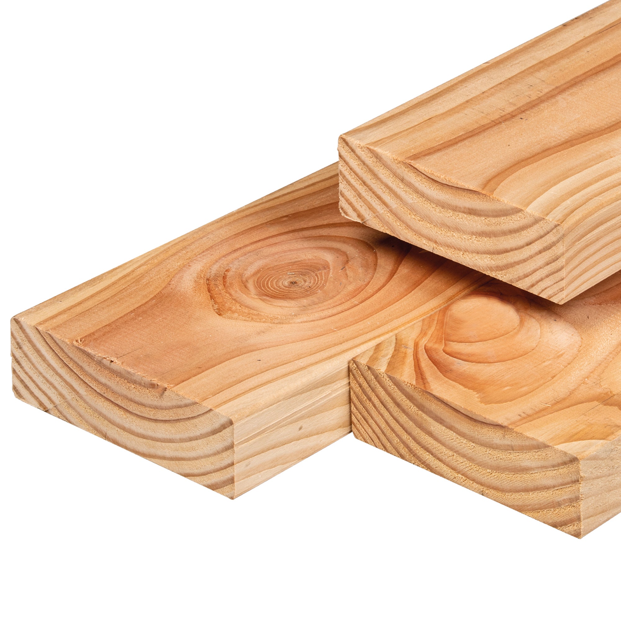 Douglas ligger 6,5 x 19,0 x 400 cm, gedroogd, geschaafd, 4 ronde hoeken