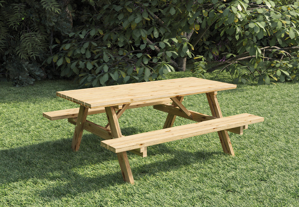 Picknicktafel Extra 200 cm vuren gedroogd, groen geïmpregneerd